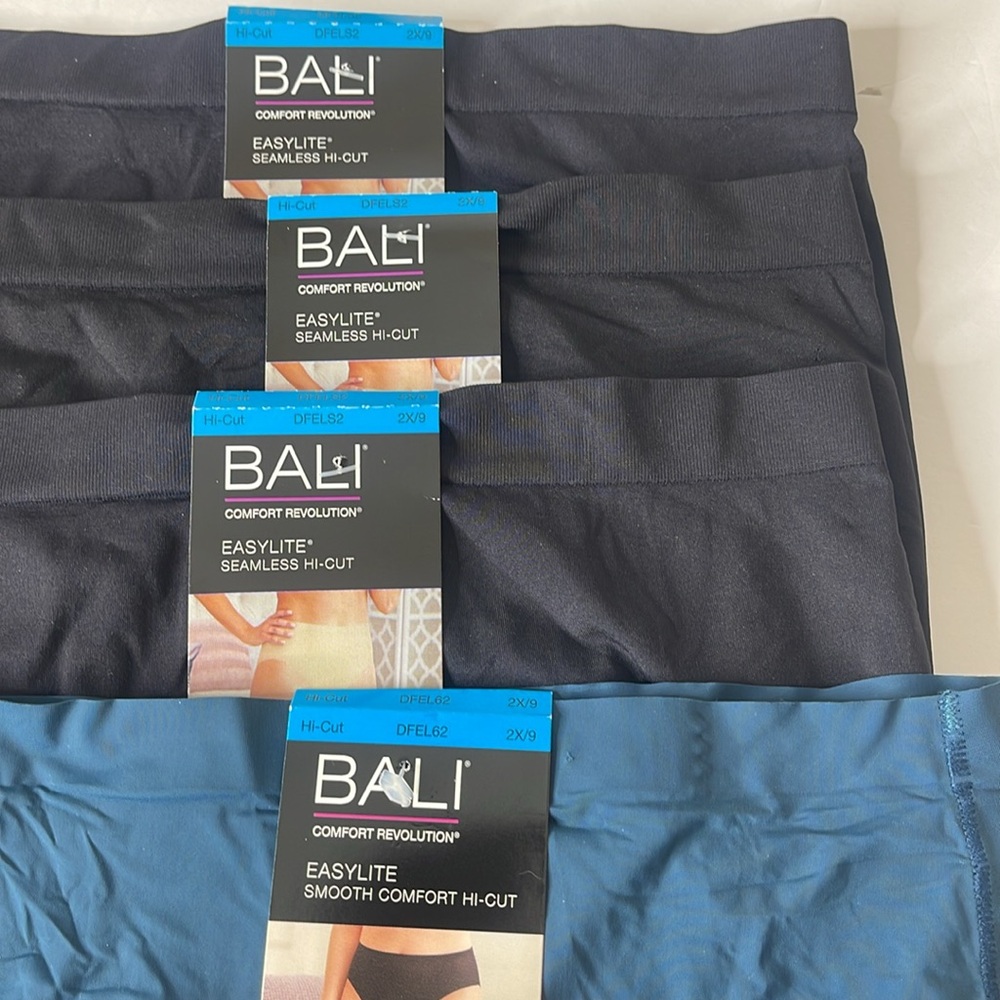 Bali Assortment of Easylite Hi Cut Panties 4 Pairs Size XXL / 9